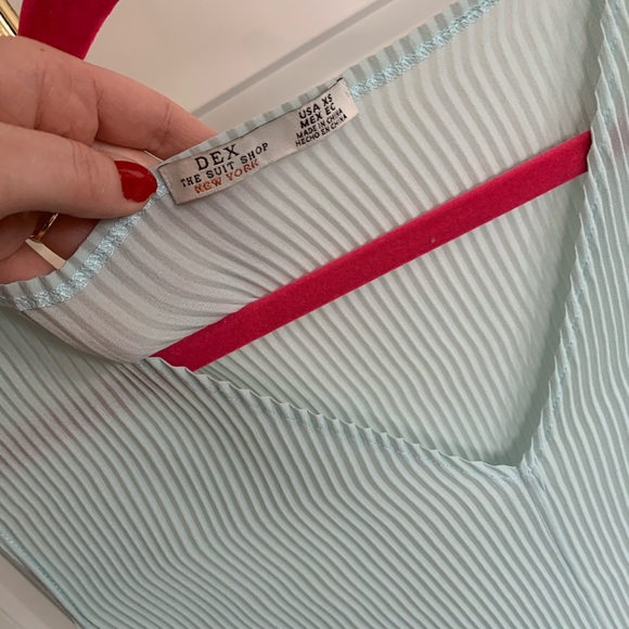 Dex The Suit Shop blue blouse size xs - Picture 2 of 5